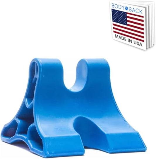 Body Back Davinci Tool (Blue) -USA Made- Extra Firm Neck Tension Relief & Pressure Point Massage Tool - Occipital Release Tool - Cervical Traction Device- Suboccipital Release Device - Neck Stretcher