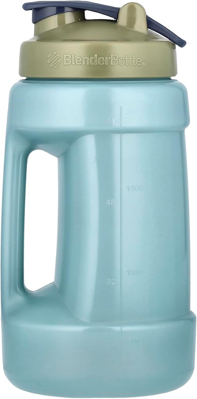 BlenderBottle Hydration Koda V1.5, Half Gallon Water Bottle, 74-Oz, Full-Color Tan
