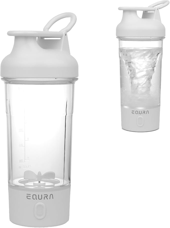 Electric Protein Shaker Bottle, 25.4 Oz Pulse Blender Bottles For Protein Mixes, | Tritan | Bpa Free| Portable Mixer Cup, Rechargeable Shake Cups And Meal Replacement Shakes(White)