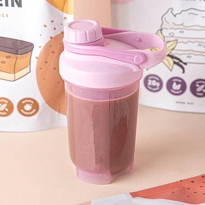 Shaker Bottle in Platinum Gray w. Stylish Mechanic Design(Twist Cap Lockable Anti-Leaking Fixed w. Slim Arm,Large Moden Loop),Strong Body Anti-Drop,Hard 1.77" Plastic Mixer Ball,BPA Free,16 OZ/ 500 ML