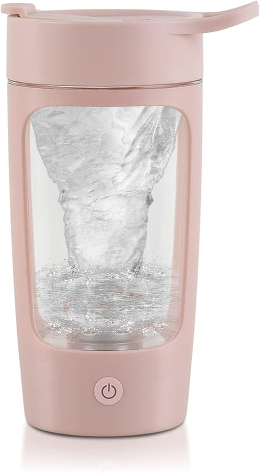 JOTER & LIBEAR Electric Shaker Bottle, Made with Tritan - BPA Free - Portable Mixer Cup/USB Rechargeable Shaker Cups for Protein Shakes and Meal Replacement Shakes, 22 oz (Pink)