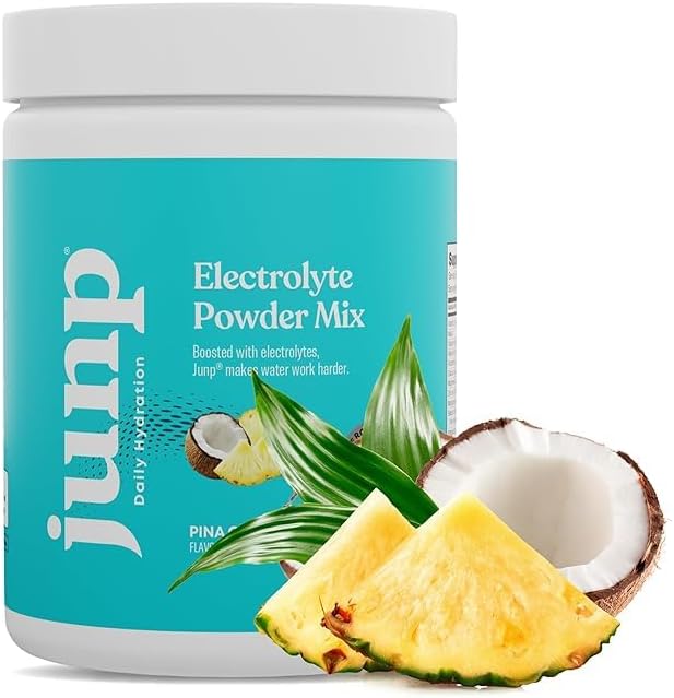 JUNP Electrolytes Powder No Sugar No Carbs – Pina Colada Coconut Pineapple Drink Mix - Potassium & Salt Electrolyte Hydration Powder - Zero Calorie Sugar Free Electrolyte Powder, Keto, 180 Servings