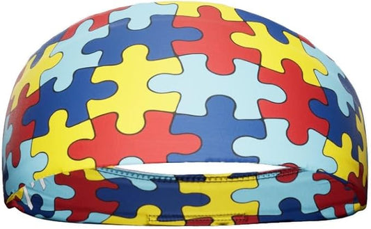 Unisex Headband/Sweatband. Best for Sports, Fitness, Working Out, Yoga. Tapered Design. Reversible.