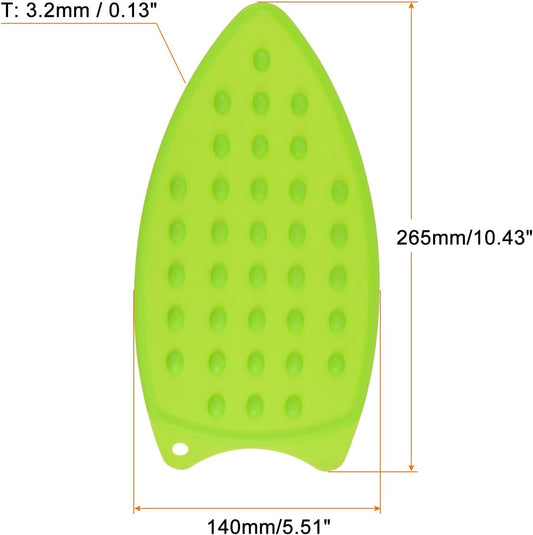 HARFINGTON 2pcs Silicone Iron Rest Pad, Multipurpose Iron Hot Resistant Mat Iron Rest Plate for Ironing Board Hot Heat Resistant Steam Compact Mat, Green