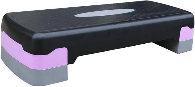 Height-Adjustable 4"-6" Aerobics Step Platform Fitness Equipment Workout Stepper Trainer For Indoor Exercise