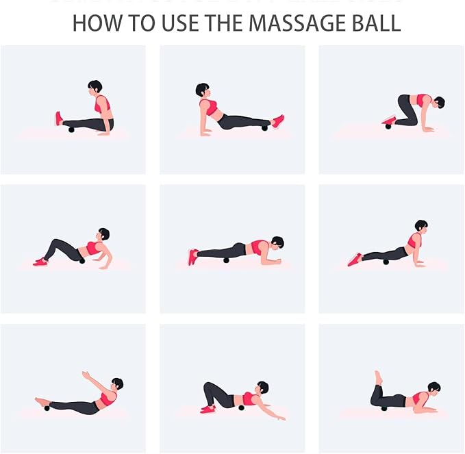 Hard Peanut Massage Ball, Double Lacrosse Massage Ball. Deep Tissue Massage Roller Mobility Ball for Physical Therapy Myofascial Release Muscle Relaxer Acupoint Massage (Black)