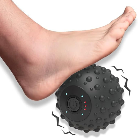 ZeenKind Vibrating Foot Massage Ball for Plantar Fasciitis Relief, Portable Deep Tissue Muscle Massager, Foot Arch and Heel Pain, Rechargeable Ball Massager for Deep Tissue Trigger Point Therapy