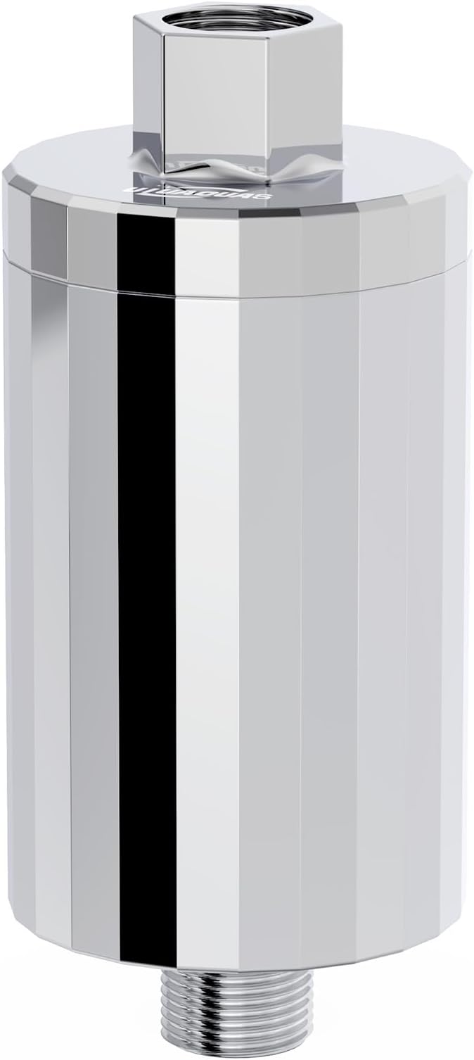 ALL METAL Shower Head Filter – KDF 55 Shower Filter Vitamin C E&A for Hard Water, High Pressure Universal Shower Water Filters to Remove Toxic Chemicals, Chlorine and Heavy Metals,Chrome