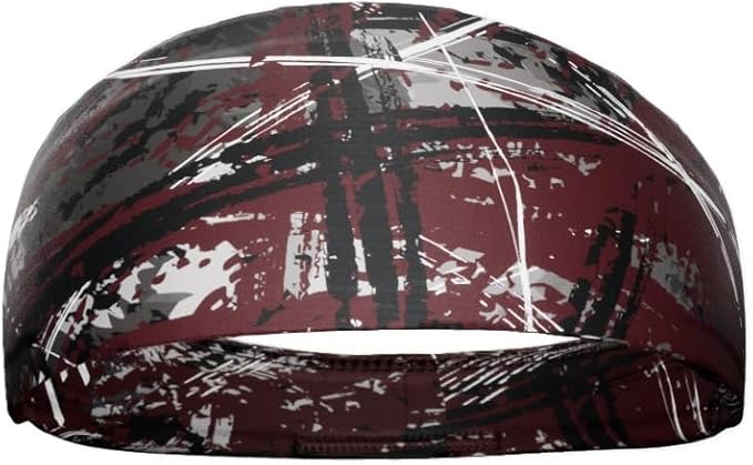 Unisex Headband/Sweatband. Best for Sports, Fitness, Working Out, Yoga. Tapered Design. Reversible.