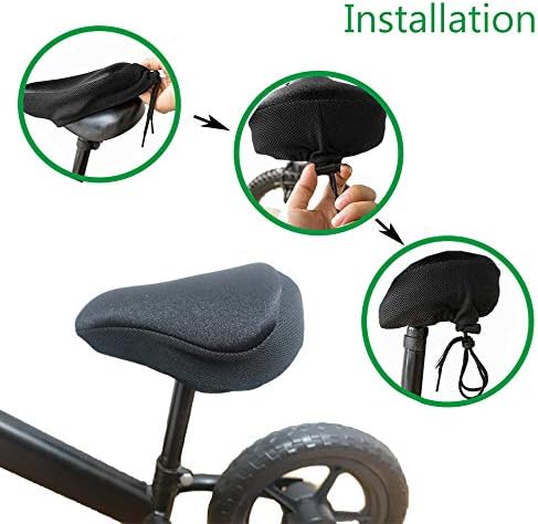 Kids Bike Gel Seat Cushion Cover, 8x5 inch Child Bike Seat Cover Premium Comfortable Small Bicycle Saddle Pad