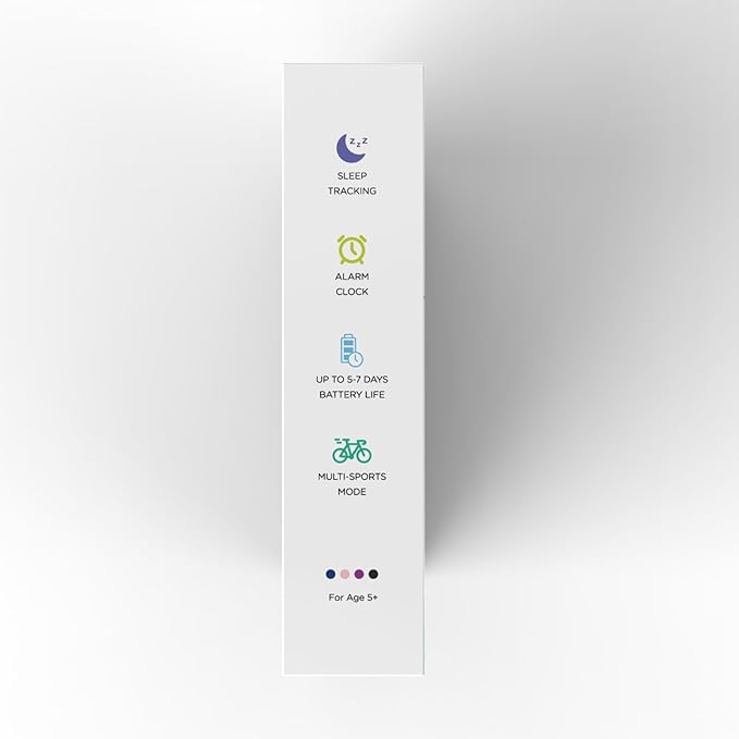 BIGGERFIVE Vigor 2 L Kids Fitness Tracker Watch for Boys Girls Ages 5-15, Activity Tracker, Heart Rate Sleep Monitor, IP68 Waterproof, Pedometer, Calorie Step Counter Watch, Lilac