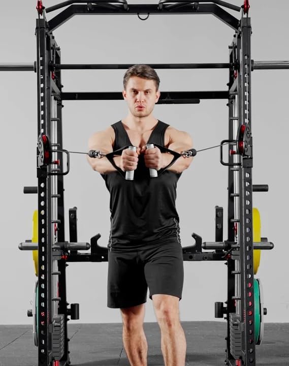 Mikolo Aluminum Alloy Cable Machine Handles, Exercise Handles D Handle Cable Attachments for Gym, Durable Cable Machine Attachment for Cable Crossover Training