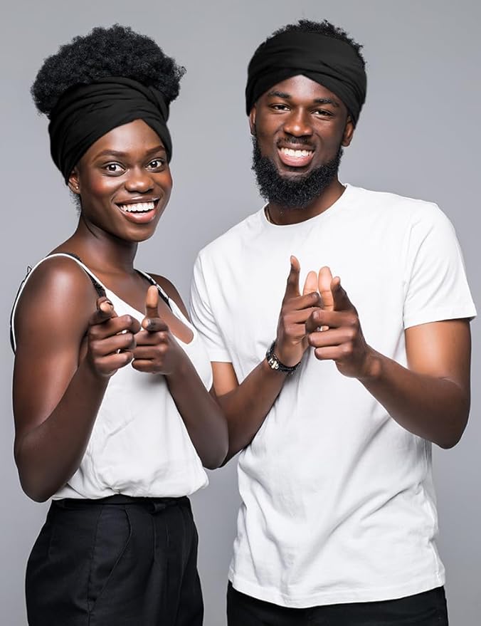 Satin Lined Open Turban Headband Mens Sweatband Sports Headband for Running,Cycling,Basketball,Yoga,Fitness Workout Stretchy Unisex Hairband