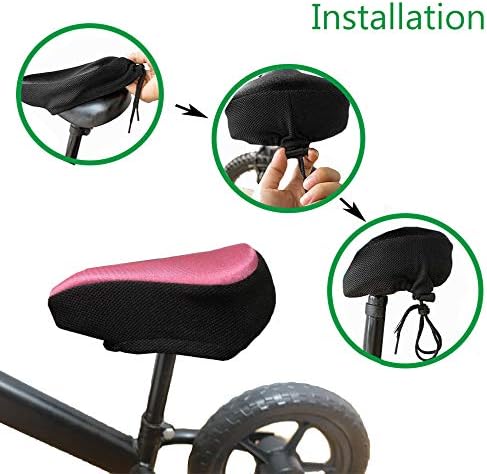 Kids Bike Gel Seat Cushion Cover, 8x5 inch Child Bike Seat Cover Premium Comfortable Small Bicycle Saddle Pad