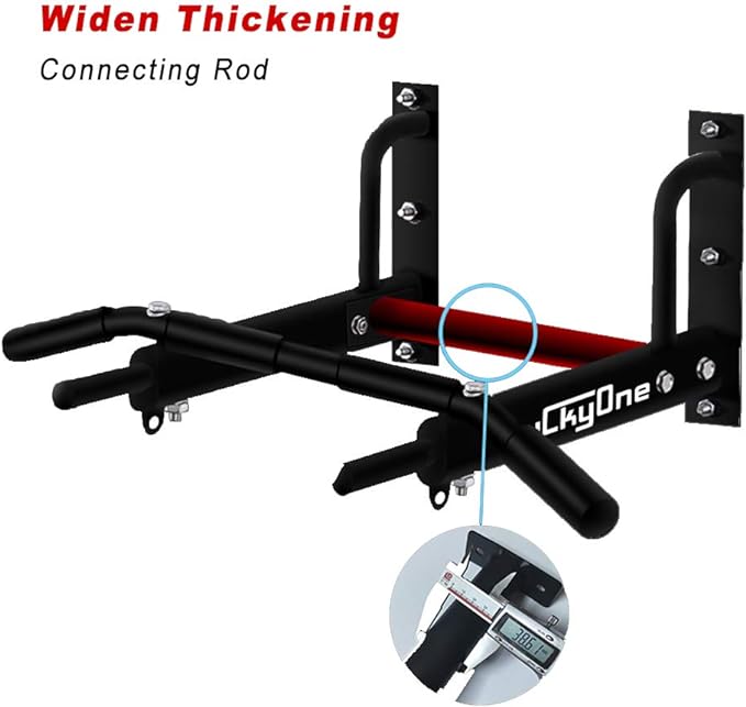 Wall Mount Pull Up Bar, Heavy Duty Steel Joist Mount Chin Up Bar, Pull-Up Bar With Wood Mount and Wall Mount Screws