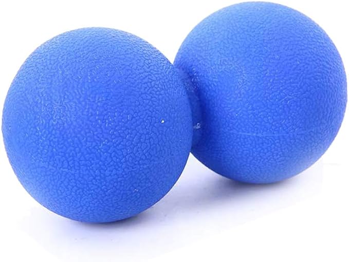 Blue Peanut Massage Ball - Trigger Point & Myofascial Release, Ideal for Back & Foot Therapy