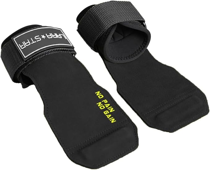 LARA STAR Weight Lifting Wrist Straps for Maximum Grip Support,Lifting Strap for Weightlifting, Gym Grips Hook for Deadlifts, Powerlifting, Heavy Shrug Women/Men