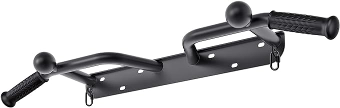 SELEWARE Heavy Duty Wall Mounted Doorway Pull Up Bar Fully Welded Multifunctional Chin Up Bar with Resistance Band Hooks & Ball Finger Training, 500LB Capacity Support Beam or Joist Mount