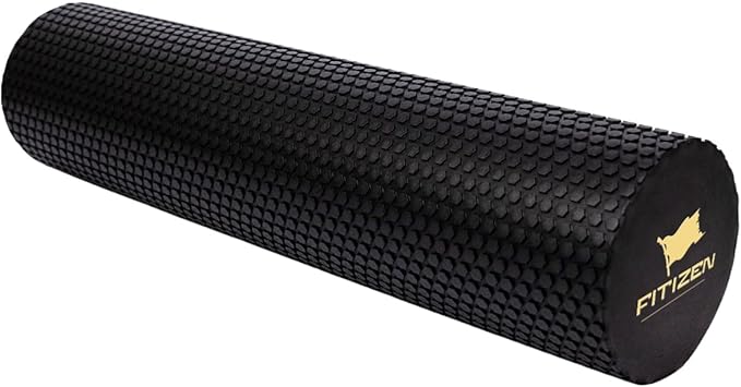 Fitizen Foam Roller – Muscle Massage Rehab Stiff Back Pain Physical Therapy Deep Tissue Firm Exercise Equipment Home Gym Stress Yoga Pilates for The Fit Citizen by FitNation