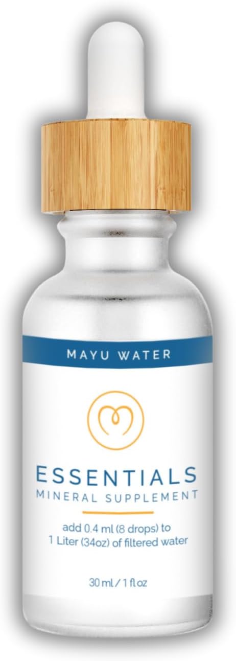 Mayu Concentrated Ionic Trace Mineral Drops - Rich Concentrate Electrolytes: Magnesium Chloride Sodium Supplements - Essential Blend Drop for Immune Support - Nutrient-Packed Alkaline Water (1)