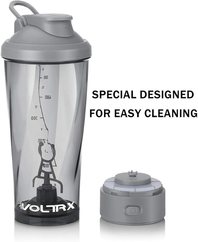 VOLTRX Premium Electric Protein Shaker Bottle, Made with Tritan - BPA Free - 24 oz Vortex Portable Mixer Cup/USB C Rechargeable Shaker Cups for Protein Shakes