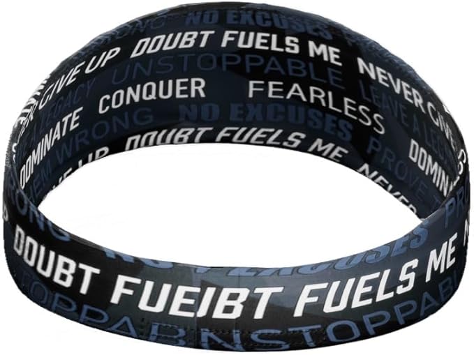 40+ Designs! Unisex Headband/Sweatband. Best for Sports, Fitness, Working Out, Yoga. Tapered Design