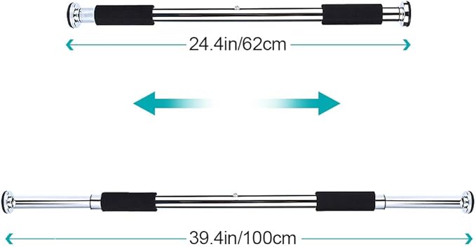 Pull Up for Doorway, Adjustable Door Mounted Chinning Heavy Duty Steel Body Workout Chin Up for Home Gym Exercise Fitness