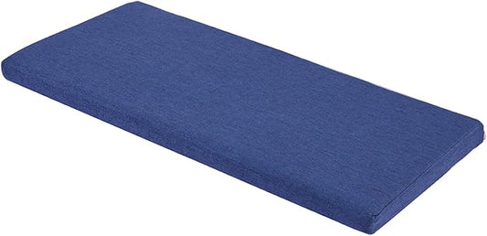 36 x 18 Inch Piano Bench Cushions for Indoor Furniture with Ties Non Slip Kitchen Dining Room Bench seat Cushion for Shoe Storage Ottoman Window Settee Pad, Navy Blue