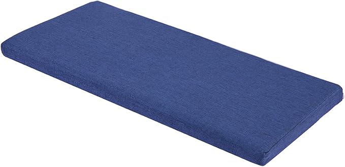 48 x 18 Inch Piano Bench Cushions for Indoor Furniture with Ties Non Slip Kitchen Dining Room Bench seat Cushion for Shoe Storage Ottoman Window Settee Pad,Navy Blue