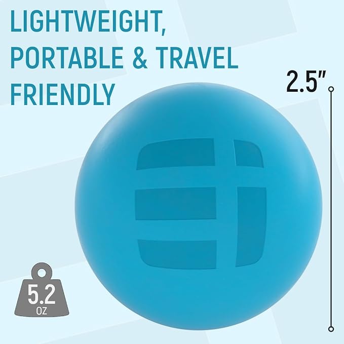 Massage Lacrosse Balls for Myofascial Release, Trigger Point Therapy Ball Set, Foot Massage Ball Roller for Plantar Fasciitis, Yoga Deep Tissue, Physical Therapy Balls Hard Rubber 2 pack (Blue/Orange)