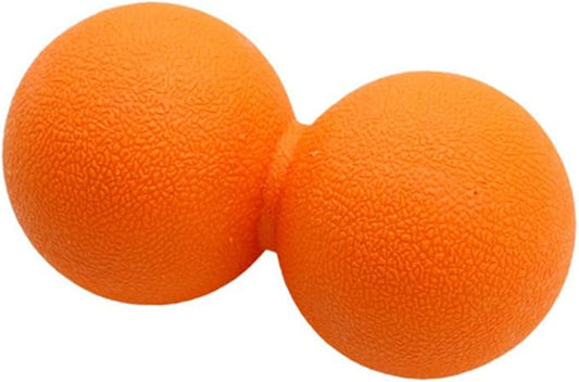 Yoga Massage Ball - Best Trigger Point Ball for Myofascial and Fascia Release, Foot and Back Massage, Therapy (Peanut Orange)