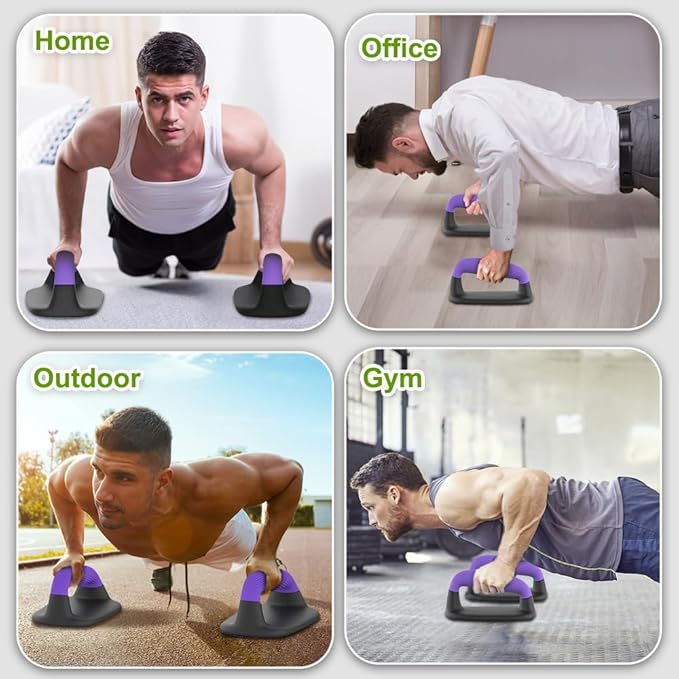 Push Up Bars – Ergonomic Pushup Handles for Floor Strength Training, Non-Slip Push-Up Stands with Soft Grip, Pushups Bars for Home Gym Workout