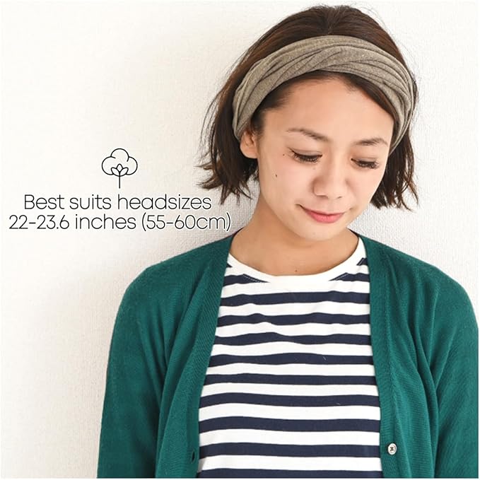 CHARM Organic Cotton Headband Pre-Tied Bandana - Mens Womens Hairband Chemo Head Bands