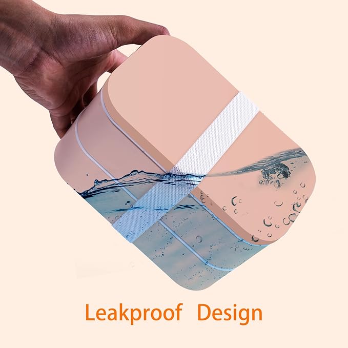 Bento Box Adult Lunch Box with lunch bag,Japanese Lunch Box Containers for Adult,Bento lunch Box with Leakproof 54OZ Pink