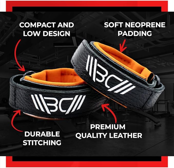 WARM BODY COLD MIND Leather Wrist Wraps for Weightlifting, Powerlifting, Gym – Heavy Duty Wrist Straps for Strength Training, for Men & Women