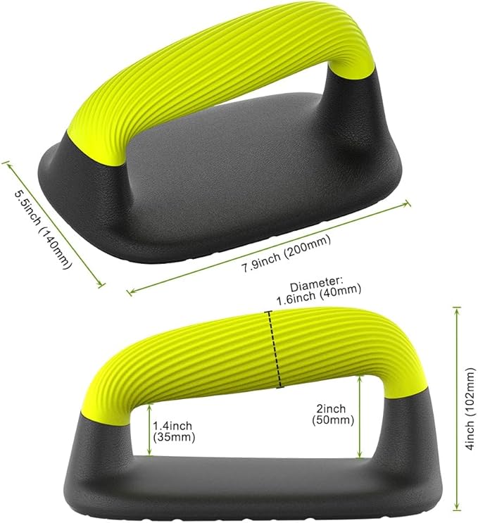 Push Up Bars – Ergonomic Pushup Handles for Floor Strength Training, Non-Slip Push-Up Stands with Soft Grip, Pushups Bars for Home Gym Workout