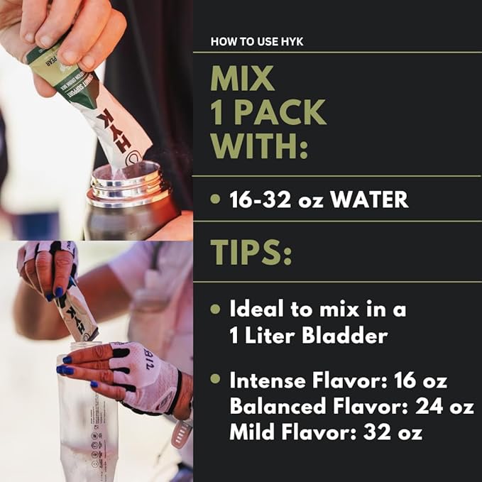 HYK Electrolyte Drink Mix | Endurance Fuel for Runners, Ultra & Trail Athletes | Energy, Focus, Hydration + Recovery All-in-One Easy Open Stick Pack | Prickly Pear Flavor, 30 Count