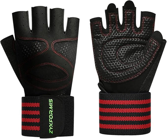 Workout Gloves for Men and Women, Breathable Lightweight Weight Lifting Gloves with Wrist Wrap Support, Excellent Grip Full Palm Protection for Weightlifting Fitness Training Climbing Gym