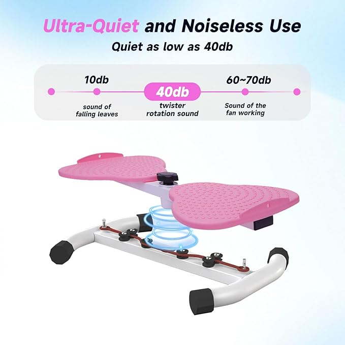 Waist Twister, Waist Twisting Machine, Waist Twister Machine Exercise, Ab Roller with 350 lbs Ab Twister, 20dB Ultra-Quiet Noiseless Home Gym Exercise Equipment for Women Men