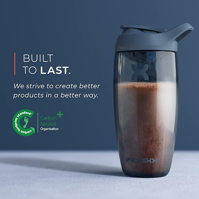 Promixx Pursuit Protein Shaker Bottle (32 oz) – Silent No-Ball Mixer, Leak-Proof Lid, BPA/BPS & Phthalate-Free ECOZEN – Easy-Clean Shaker Cup for Protein Shakes, Pre & Post-Workout Smoothies