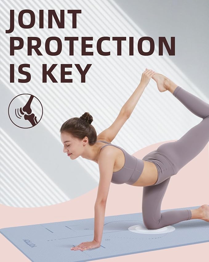 YOTTOY Yoga Mat, 72"x 32"x1/3" Extra Wide Non-Slip Exercise Fitness Yoga Mats,Eco-Friendly TPE Exercise Mats for Women Men Home Workout with Strap Bag