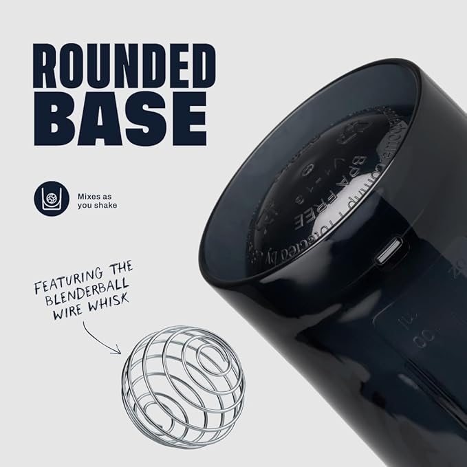 BlenderBottle Shaker Bottle Pro Series Perfect for Protein Shakes and Pre Workout, 32-Ounce, Black