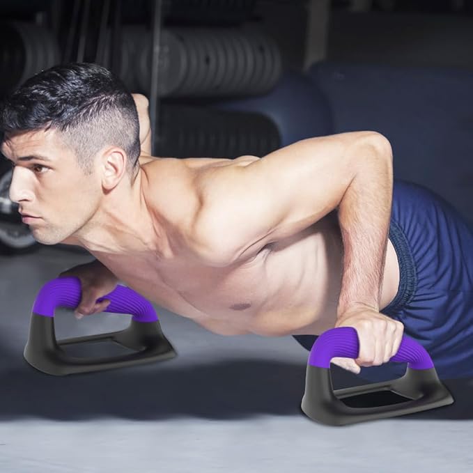 Push Up Bars – Ergonomic Pushup Handles for Floor Strength Training, Non-Slip Push-Up Stands with Soft Grip, Pushups Bars for Home Gym Workout