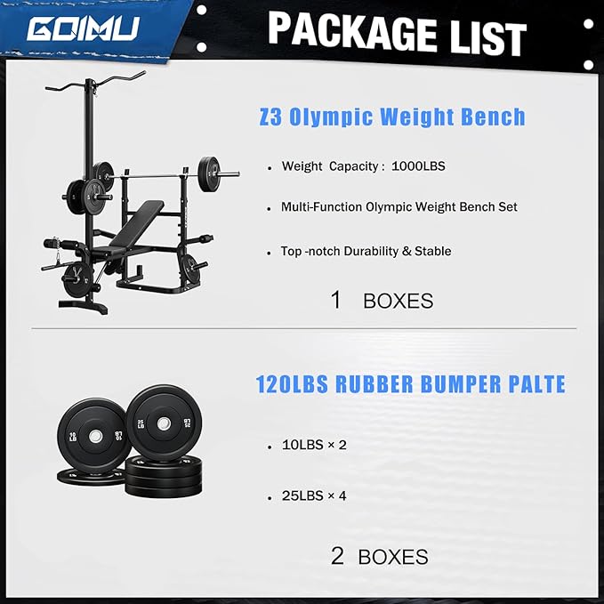 Z3 900LBS Olympic Weight Bench Set with Leg Extension, 9 in 1 Workout Press with Preacher Curl Pad and LAT Pulldown, Multi-Function Strength Training Bench for Home Gym