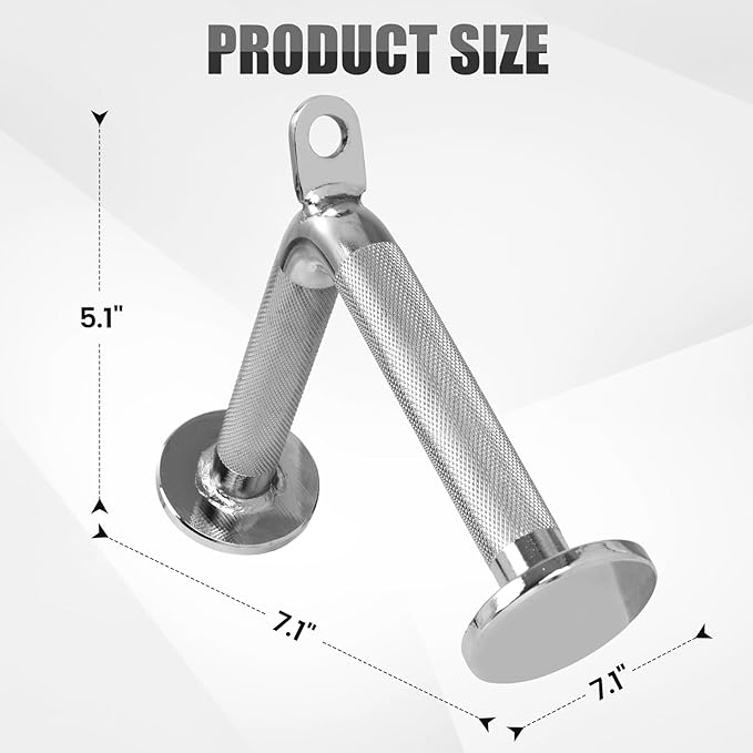 V-Shaped Bar Straight Rotating Bar Curl LAT Pull Down Bar D Handle Double D Row Handle LAT Pulldown Attachments Cable Machine Attachment for Home Gym