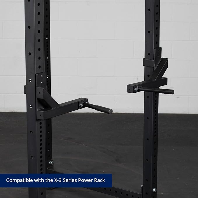 Titan Fitness X-3 Series Dip Bars, J-Hook Style Rack Mounted Dip Attachment, 880 LB Capacity, Fits 3" X 3"Tubular Steel