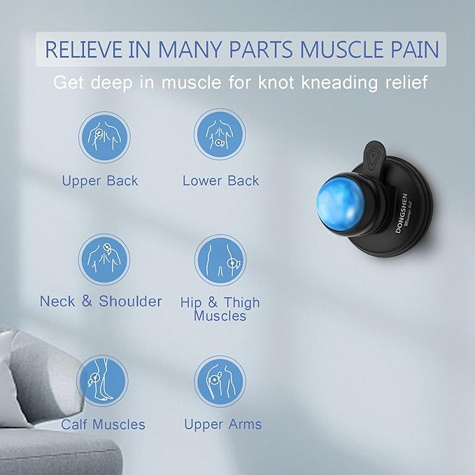 Massage Ball Deep Tissue 2 in 1 Mountable Muscle Massage Roller for Pain Relief, Trigger Point ,Relieve Fascia Muscle Knot and Joint Pain Relax Full Body