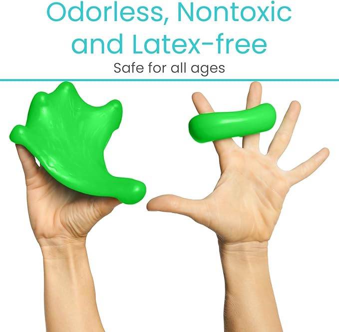 Vive Therapy Putty for Adults, for Hand Therapy (2 Pack) - Occupational Sensory Stress Relief Tools - for Physical Exercise, Finger Pain, Grip Strength, Rehab, Arthritis, Forearms, Fidgeting, Motor