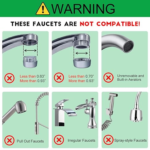 WINGSOL Faucet Filter Reusable Washable Filter Fit Well Water 304 Stainless Steel, Mainly Reduce Rust, Dirt, Sand and Partially Remove Odor Smell/Improve Taste, 250G 0.5µm Faucet Water Filter