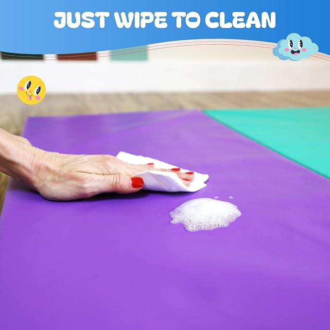 New Bounce Tumbling Mat for Kids - Gymnastics Mat - Folding Exercise Tumble Mat for Home Gyms